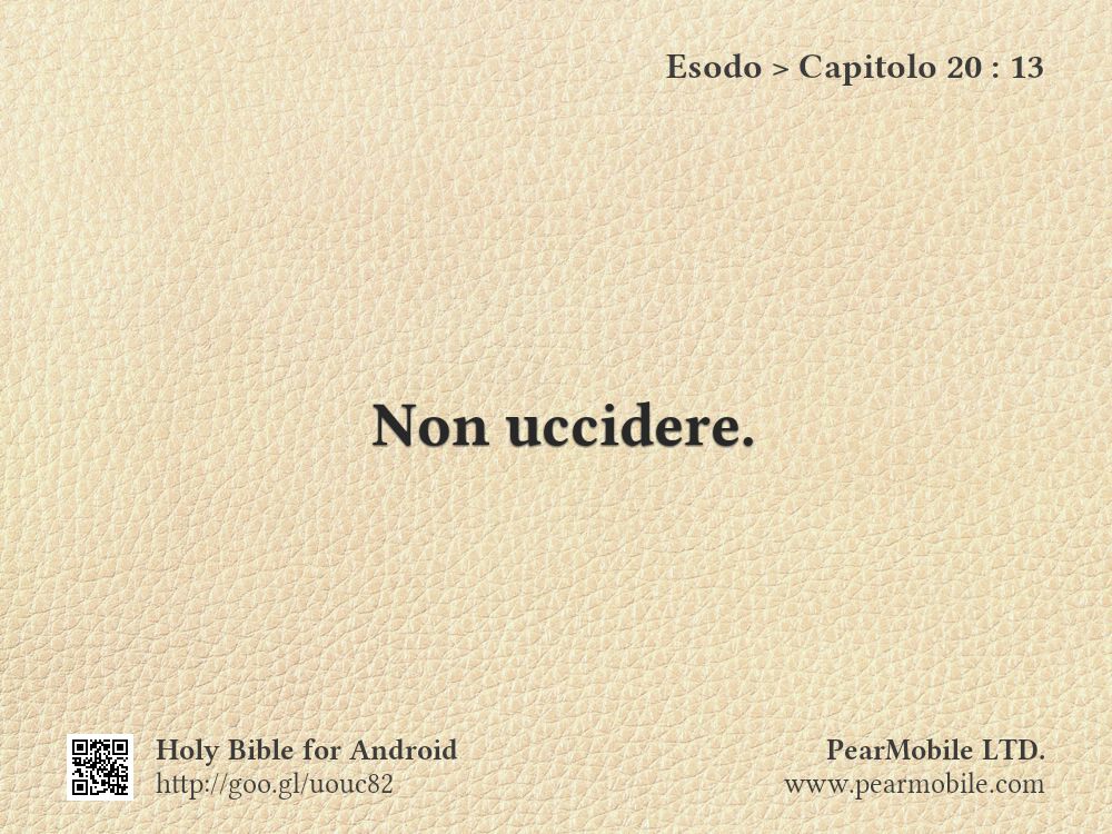 Esodo, Capitolo 20:13